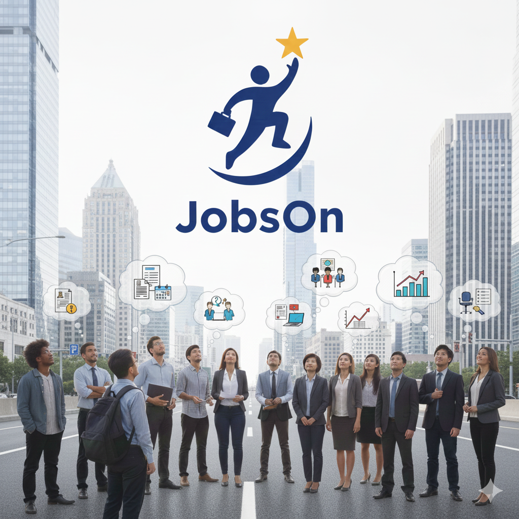 JobsOn logo representing career growth, opportunity, and smarter hiring