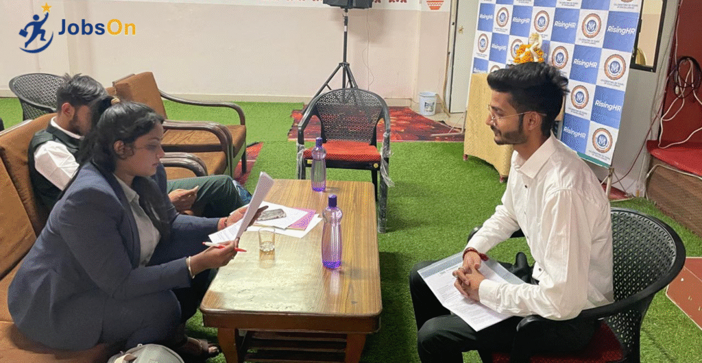 JobsOn job fair Kota student interview