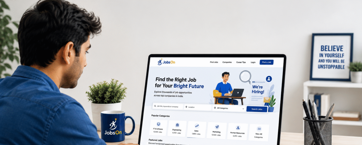 JobsOn job search platform for finding jobs in India - JobsOn