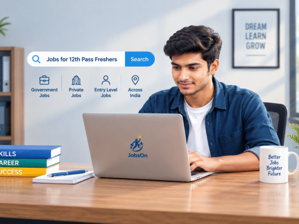 12th pass jobs for freshers in India